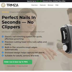 TrimZa Electric Nail Clipper - DTC [AU] (Social,Banner,Native,Push,SEO,Search,Brand Bidding) - CPA