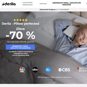 Derila Memory Foam Pillow COD [SK] (Banner,Native,Social,Search,SEO) - CPA {No BrandBidding} 