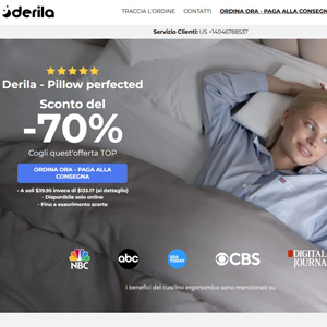 Derila Memory Foam Pillow COD [IT] (Banner,Native,Social,Search,SEO) - CPA {No BrandBidding}  