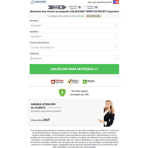 Silen Sense Calm Ears Tinnitus Remedy - DTC [PR] (Banner,Native,Social,Search,SEO,PPC,Push,Brand Bidding,Shopping) - CPA