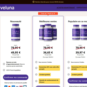 Veluna GLP Booster - DTC [FR] (Social,Banner,Native,Push,SEO,Search,Brand Bidding) - CPA