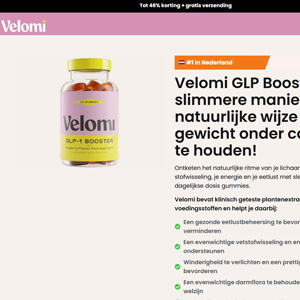 Velomi GLP Booster - DTC [NL] (Social,Banner,Native,Push,SEO,Search,Brand Bidding) - CPA