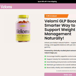 Velomi GLP Booster - DTC [IE] (Social,Banner,Native,Push,SEO,Search,Brand Bidding) - CPA