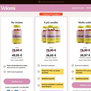 Velomi GLP Booster - DTC [IT] (Social,Banner,Native,Push,SEO,Search,Brand Bidding) - CPA