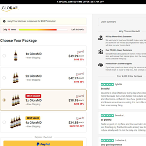 GloraMD Face Lift Serum - DTC [INTL] (Social,Banner,Native,Push,SEO,Search,Brand Bidding) - CPA