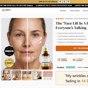 GloraMD Face Lift Serum - Product Page [INTL] (Social,Banner,Native,Push,SEO,Search,Brand Bidding) - CPA 