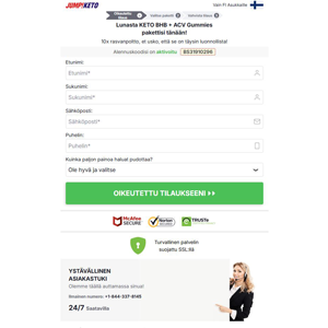 JumpKETO Gummies [FI] (Banner,Native,Social,Search,SEO,PPC,Push,Brand Bidding,Shopping) - CPA