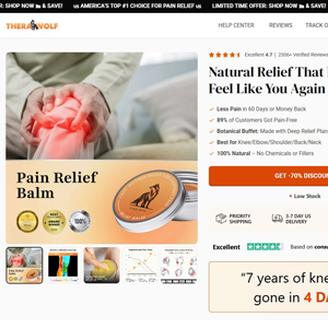 TheraWolf Pain Relief Balm Subscription - Product Page [INTL] (Social,Banner,Native,Push,SEO,Search,Brand Bidding) - CPA