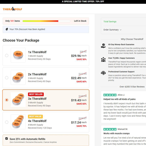 TheraWolf Pain Relief Balm Subscription - DTC [INTL] (Social,Banner,Native,Push,SEO,Search,Brand Bidding) - CPA