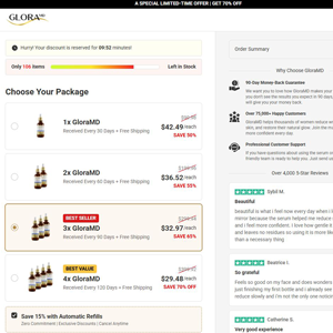 GloraMD Face Lift Serum Subscription - DTC [INTL] (Social,Banner,Native,Push,SEO,Search,Brand Bidding) - CPA