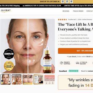 GloraMD Face Lift Serum Subscription - Product Page [INTL] (Social,Banner,Native,Push,SEO,Search,Brand Bidding) - CPA