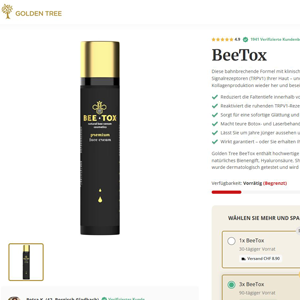 BeeTox Anti-Aging [CH] (Social,Banner,Native,Push,SEO,Search,Brand Bidding) - CPA