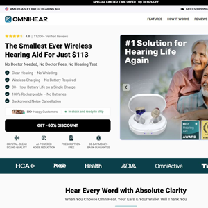 Omnihear Hearing aids - Product Page [INTL] (Social,Banner,Native,Push,SEO,Search,Brand Bidding) - CPA