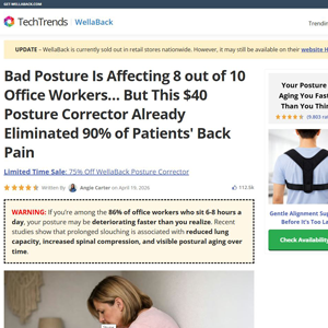 WellaBack Posture Corrector - Advertorial [INTL] (Social,Banner,Native,Push,SEO,Search,Brand Bidding) - CPA