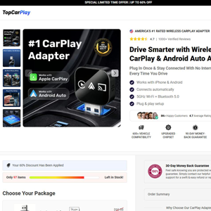 TopCarPlay Wireless CarPlay - DTC [INTL] (Social,Banner,Native,Push,SEO,Search,Brand Bidding) - CPA 