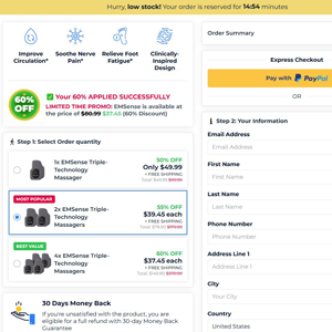 EMSense EMS Massager - DTC [INTL] (Social,Banner,Native,Push,SEO,Search) - CPA {No BrandBidding}
