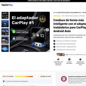 TopCarPlay Wireless CarPlay - DTC [LATAM] (Social,Banner,Native,Push,SEO,Search,Brand Bidding) - CPA 