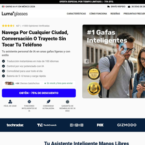 LumaGlasses Smart Glasses [LATAM] (Social,Banner,Native,Push,SEO,Search,Brand Bidding) - CPA 