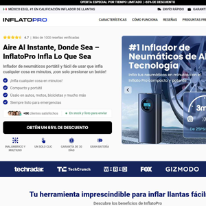 InflatoPro Tire Inflator [LATAM] (Social,Banner,Native,Push,SEO,Search,Brand Bidding) - CPA 