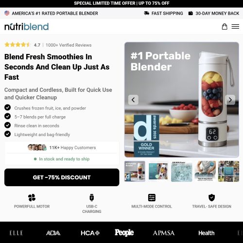 Nutriblend Pro - Product Page [INTL] (Social,Banner,Native,Push,SEO,Search,Brand Bidding) - CPA  