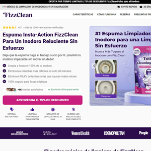 FizzClean Toilet Cleaning Foam [LATAM] (Social,Banner,Native,Push,SEO,Search,Brand Bidding) - CPA