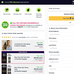 HaloGrow Hairspray Male - DTC [INTL] (Social,Banner,Native,Push,SEO,Search) - CPA {No BrandBidding}