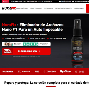 NuraFix  Nano Car Spray [LATAM] (Social,Banner,Native,Push,SEO,Search,Brand Bidding) - CPA