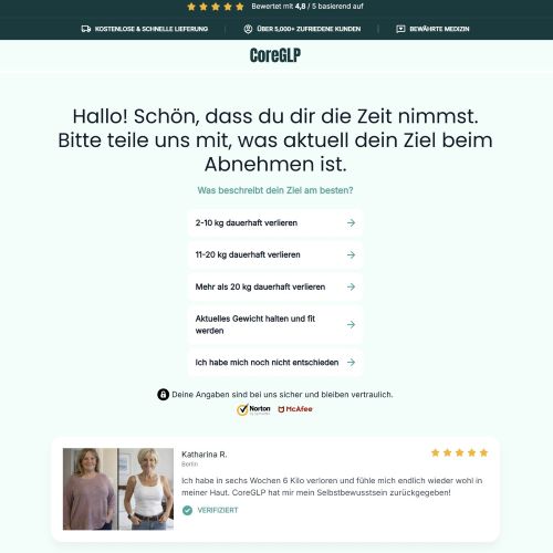 CoreGLP Diet - Quiz Page [Multi-GEO] (Banner,Native,Social,Search,SEO,Brand Bidding) - CPA