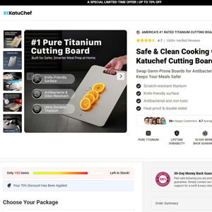 KatuChef Titanium Cutting Board - DTC [INTL] (Social,Banner,Native,Push,SEO,Search,Brand Bidding) - CPA