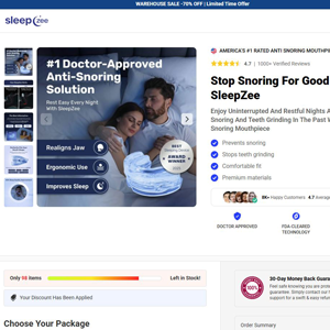 Sleepzee Anti Snoring Mouthpiece - DTC [INTL] (Social,Banner,Native,Push,SEO,Search,Brand Bidding) - CPA