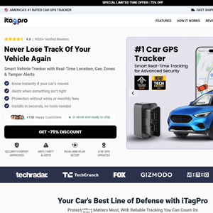 iTagPro Car GPS Tracker - Product Page [INTL] (Social,Banner,Native,Push,SEO,Search,Brand Bidding) - CPA
