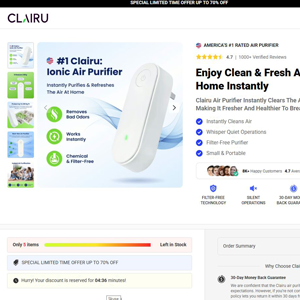 Clairu Air Purifier - DTC [INTL] (Social,Banner,Native,Push,SEO,Search,Brand Bidding) - CPA