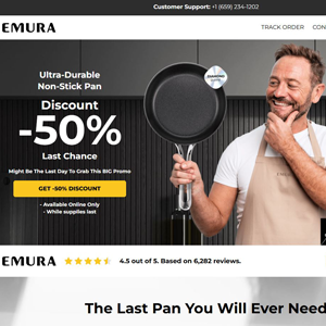 Emura Non-Stick Pan [US,CA] (Banner,Native,Social,Search,SEO) - CPA {No BrandBidding} 