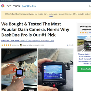 DashOne Pro Dash Cam - Advertorial [INTL] (Social,Banner,Native,Push,SEO,Search,Brand Bidding) - CPA