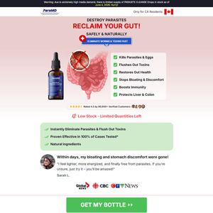 ParaMD Parasite Cleanse [CA] (Banner,Native,Social,Search,SEO,PPC,Push,Brand Bidding,Shopping) - CPA