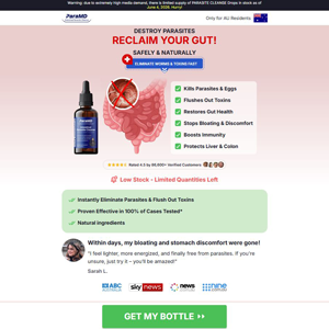 ParaMD Parasite Cleanse [AU] (Banner,Native,Social,Search,SEO,PPC,Push,Brand Bidding,Shopping) - CPA