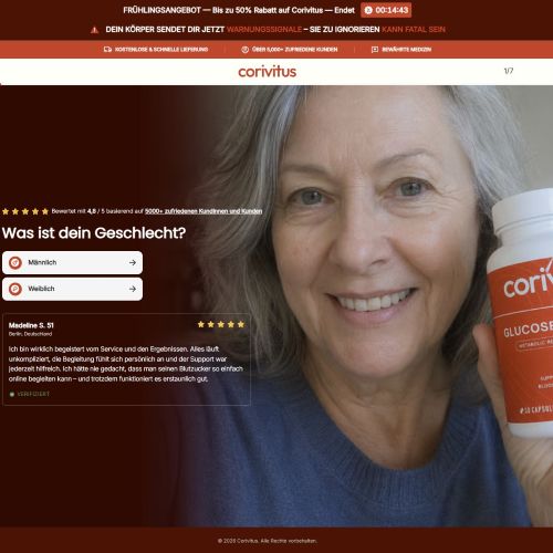 Corivitus - Blood - Quiz LP  [DE,AT,CH,FR,BE,UK,DK,FI,SE,NL] (Banner,Native,Social,Search,SEO,Brand Bidding) - CPA