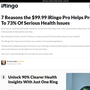 iRingo Pro Smart Ring Tracker - Listicle [INTL] (Social,Banner,Native,Push,SEO,Search,Brand Bidding) - CPA