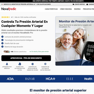 NovaMedicPRO Blood Pressure Monitor [LATAM] (Social,Banner,Native,Push,SEO,Search,Brand Bidding) - CPA
