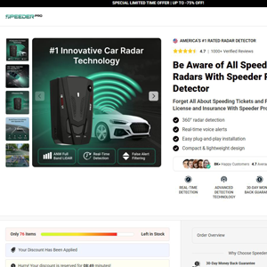 SpeederPro Radar Detector - DTC [INTL] (Social,Banner,Native,Push,SEO,Search,Brand Bidding) - CPA