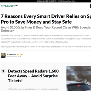 SpeederPro Radar Detector - Listicle [INTL] (Social,Banner,Native,Push,SEO,Search,Brand Bidding) - CPA