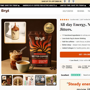 Bryt Better Coffee [US] (Social,Banner,Native,Push,SEO,Search,Brand Bidding) - CPA