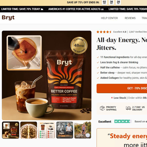 Bryt Better Coffee Subscription [US] (Social,Banner,Native,Push,SEO,Search,Brand Bidding) - CPA