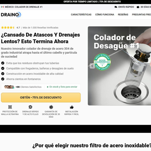 Draino Drain Strainer [LATAM] (Social,Banner,Native,Push,SEO,Search,Brand Bidding) - CPA  