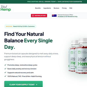 Vital Hemp Gummies - Product Page [AU,NZ] (Banner,Native,Social,Search,SEO,PPC,Push,Brand Bidding,Shopping) - CPA
