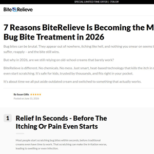 BiteRelieve Insect Bite Treatment - Listicle [INTL] (Social,Banner,Native,Push,SEO,Search,Brand Bidding) - CPA