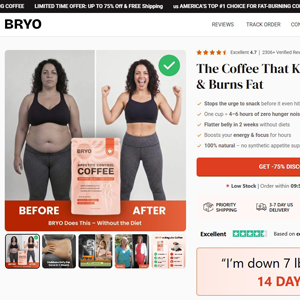 Bryo Appetite Control Coffee - Product Page [INTL] (Social,Banner,Native,Push,SEO,Search,Brand Bidding) - CPA