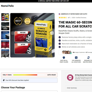 NanoPolix Nano Car Cloth - DTC [INTL] (Social,Banner,Native,Push,SEO,Search,Brand Bidding) - CPA 
