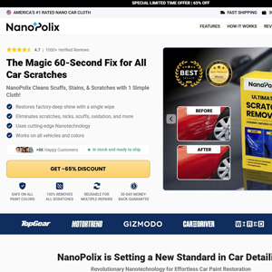 NanoPolix Nano Car Cloth - Product Page [INTL] (Social,Banner,Native,Push,SEO,Search,Brand Bidding) - CPA