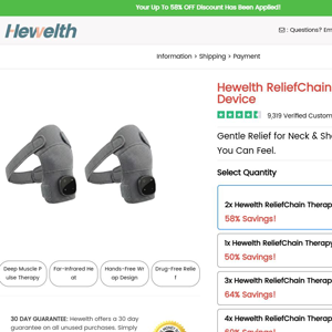 Hewelth ReliefChain - DTC [Multi-GEO] (Social,Banner,Native,Push,SEO,Search,Brand Bidding) - CPA